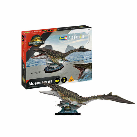 Revell 3D Puzzle Jurassic World Rebirth - Mosasaurus, Dinosaurier, 83 Teile, 00244