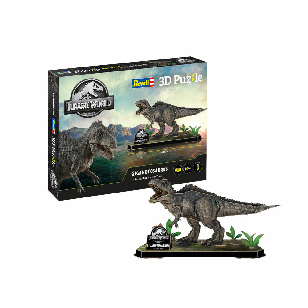 Revell 3D Puzzle Jurassic World - Giganotosaurus, Dinosaurier, 60 Teile, 00245