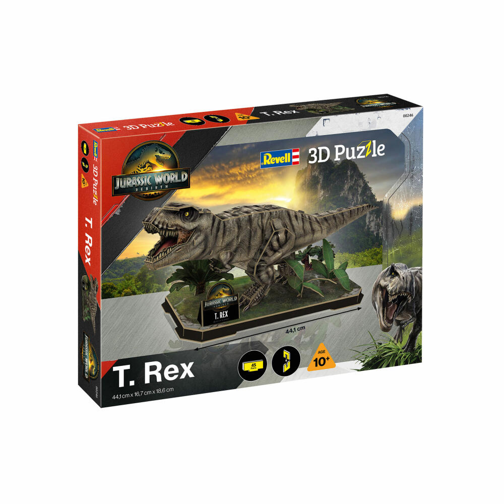 Revell 3D Puzzle Jurassic World Rebirth - T-Rex, Dinosaurier, 45 Teile, 00246