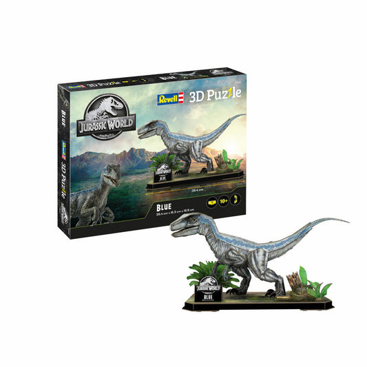 Revell 3D Puzzle Jurassic World - Blue, Dinosaurier, Raptor, 57 Teile, 00247