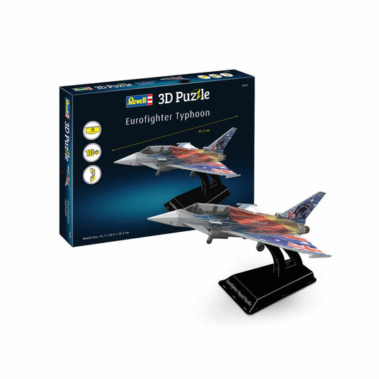 Revell 3D Puzzle Eurofighter Typhoon, Flugzeug, 75 Teile, 1:32, 00253