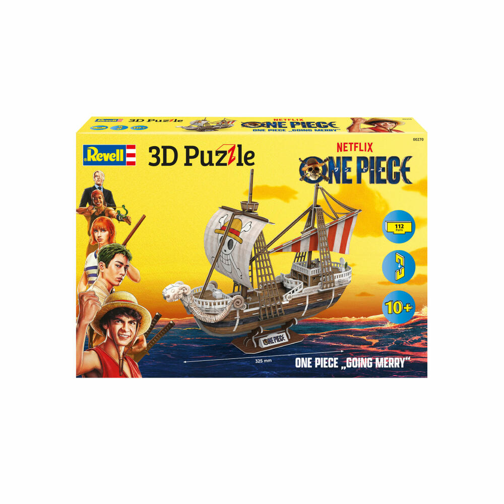Revell 3D Puzzle One Piece - Going Merry, Piratenschiff, 112 Teile, 00270