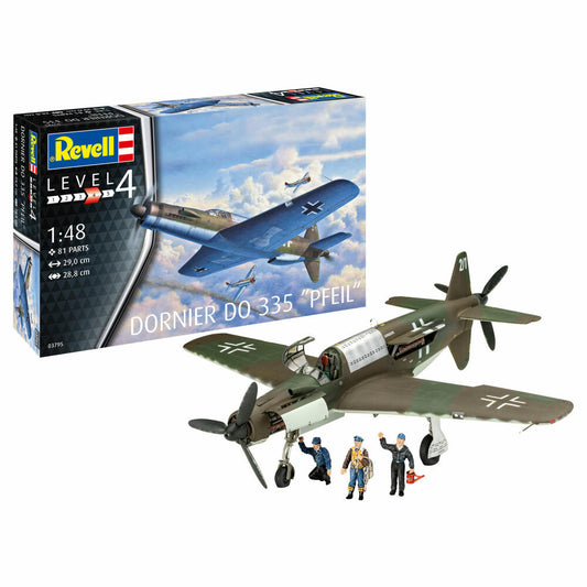 Revell Flugzeug-Modellbausatz Dornier Do 335 Pfeil, 81 Teile, 1:48, 03795