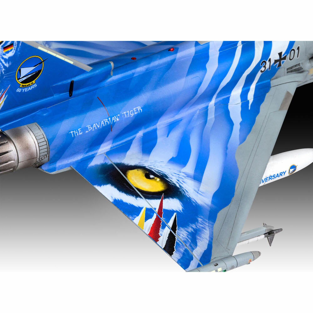 Revell Flugzeug-Modellbausatz Eurofighter Typhoon Bavarian Tiger 2021, 85 Teile, 1:72, 03818