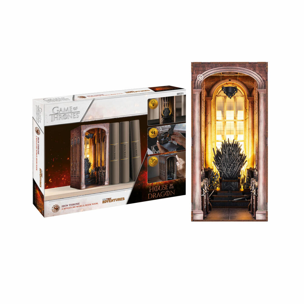 Revell Book Nook Tiny Adventures - House of the Dragon Iron Throne, Bücherstütze, 91 Teile, 00531