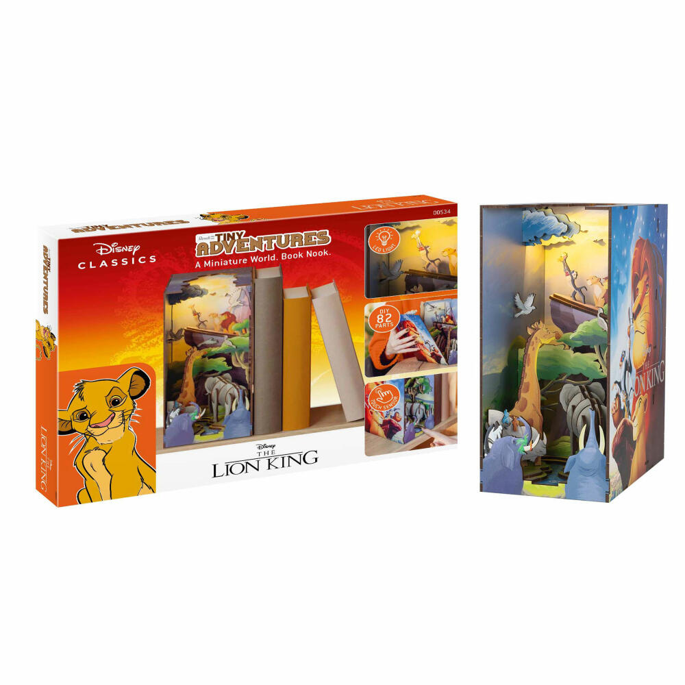 Revell Book Nook Tiny Adventures - Disney König der Löwen, Bücherstütze, 82 Teile, 00534