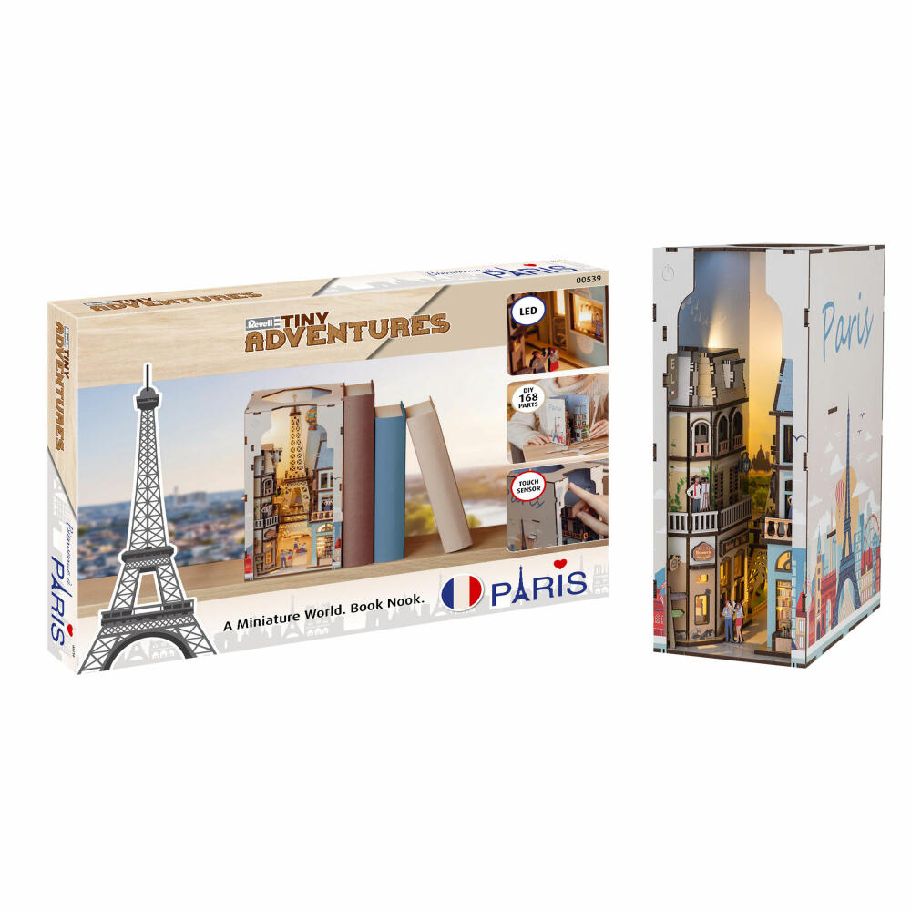 Revell Book Nook Tiny Adventures Paris, Bücherstütze, 168 Teile, 00539