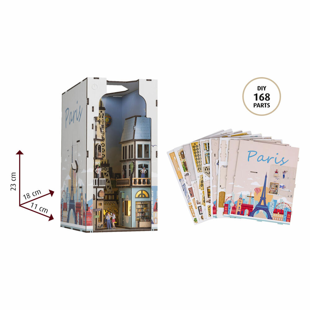 Revell Book Nook Tiny Adventures Paris, Bücherstütze, 168 Teile, 00539