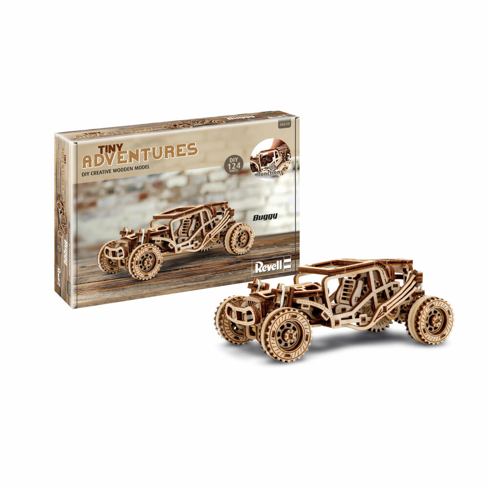 Revell 3D-Holzmodellbausatz Tiny Adventures - Buggy, 124 Teile, 1:32, 00610
