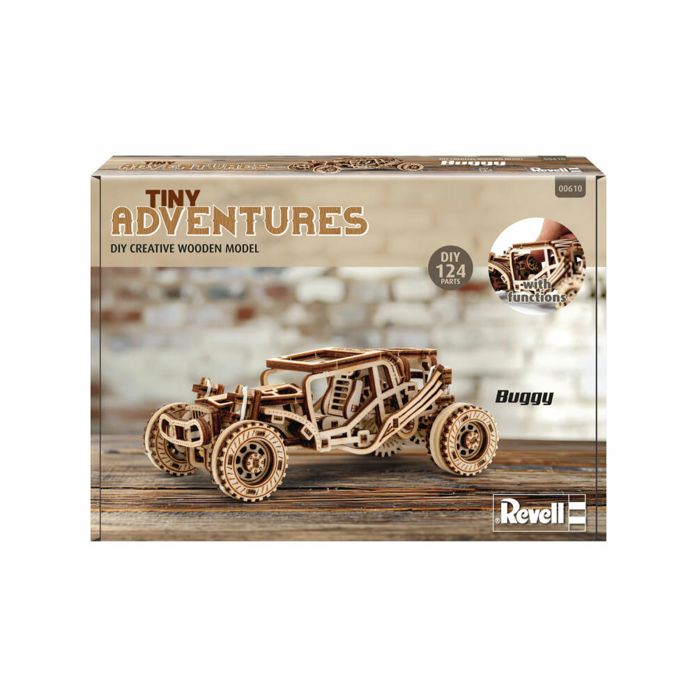 Revell 3D-Holzmodellbausatz Tiny Adventures - Buggy, 124 Teile, 1:32, 00610