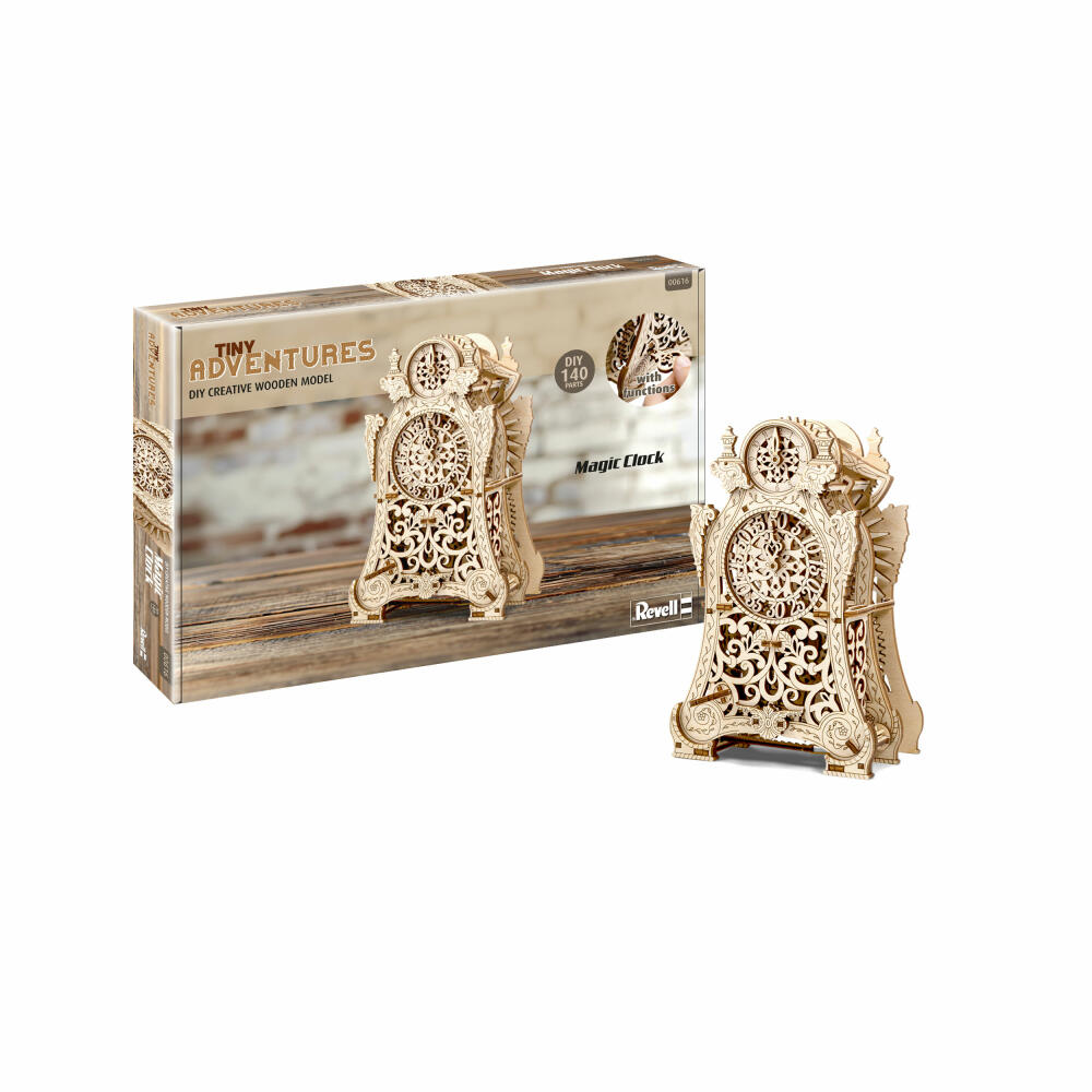 Revell 3D-Holzmodellbausatz Tiny Adventures - Magic Clock, 149 Teile, 00616