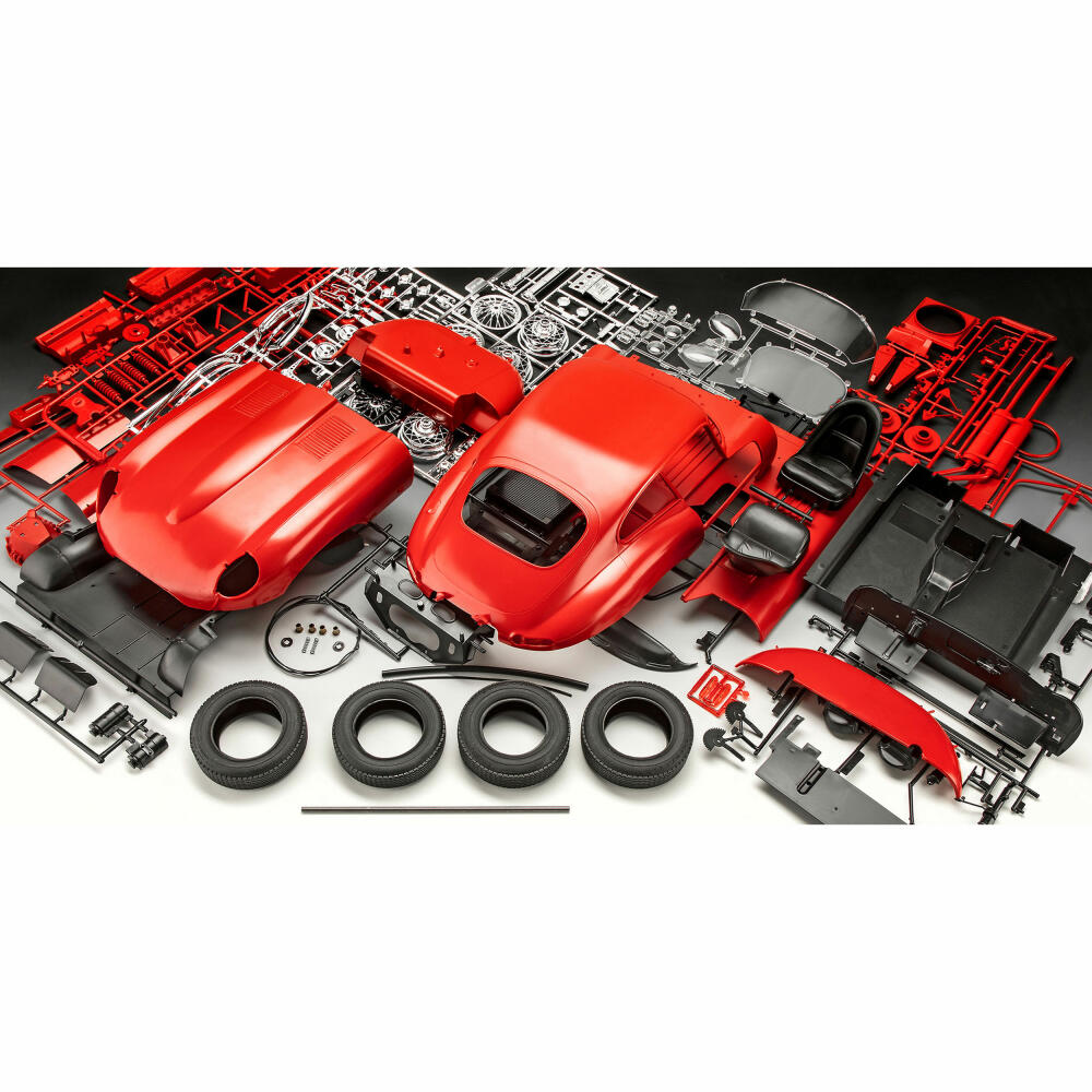 Revell Fahrzeug-Modellbausatz Jaguar E-Type, Auto, 272 Teile, 1:8, 07717
