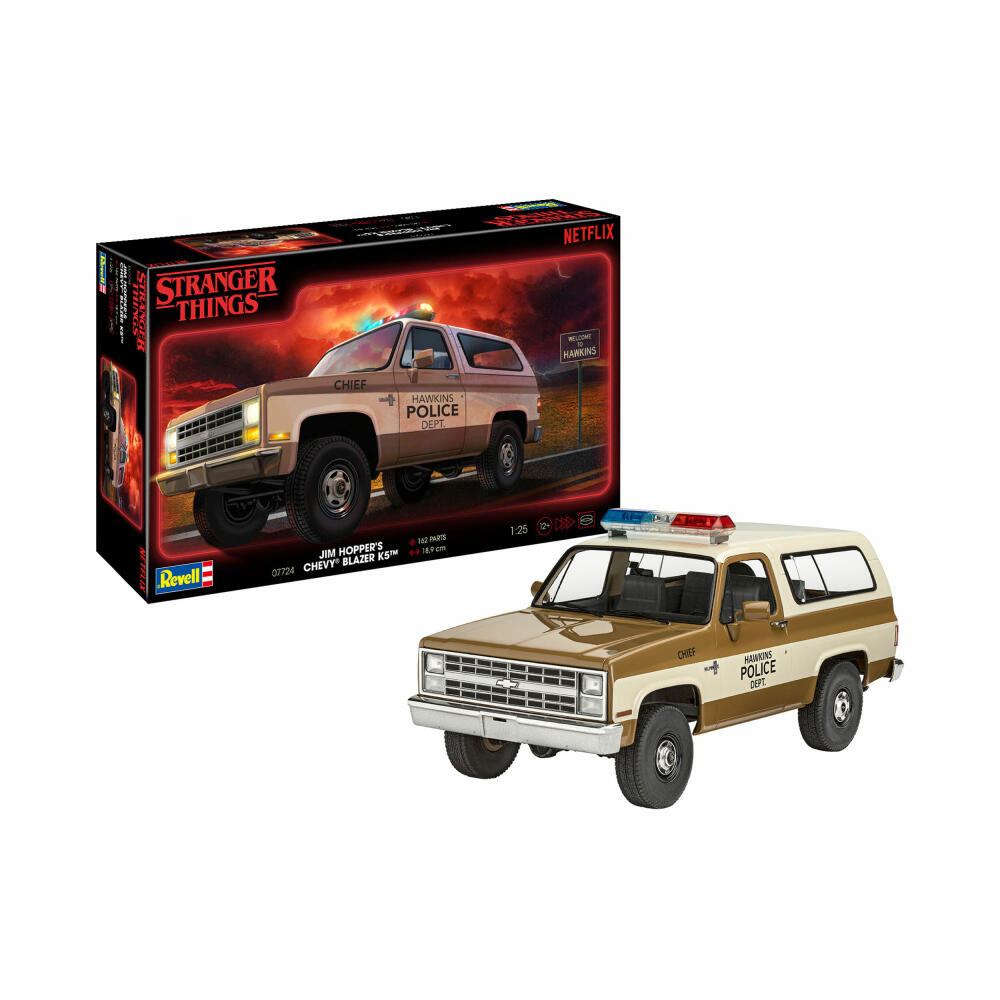 Revell Fahrzeug-Modellbausatz Stranger Things Hoppers Chevy Blazer K5, Auto, 162 Teile, 1:25, 07724