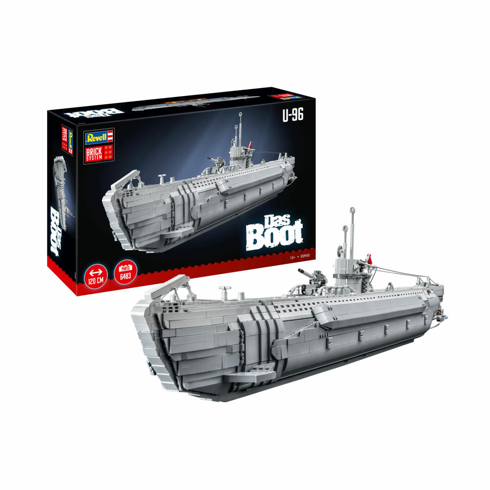 Revell Konstruktionsbaustein-Set U-Boot U-96 Das Boot, Brick System, 6483 Teile, 1:56, 00960