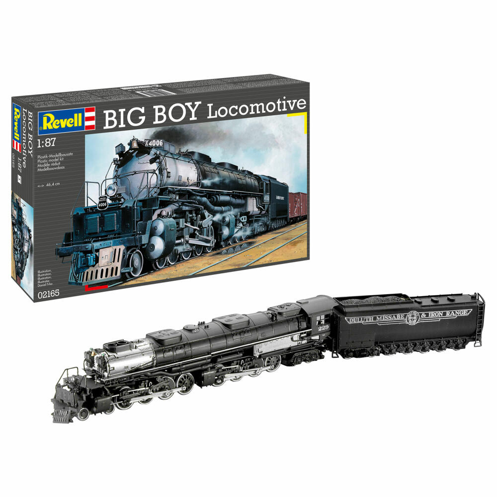 Revell Zug-Modellbausatz Big Boy Locomotive, Eisenbahn, 87 Teile, 1:87, 02165