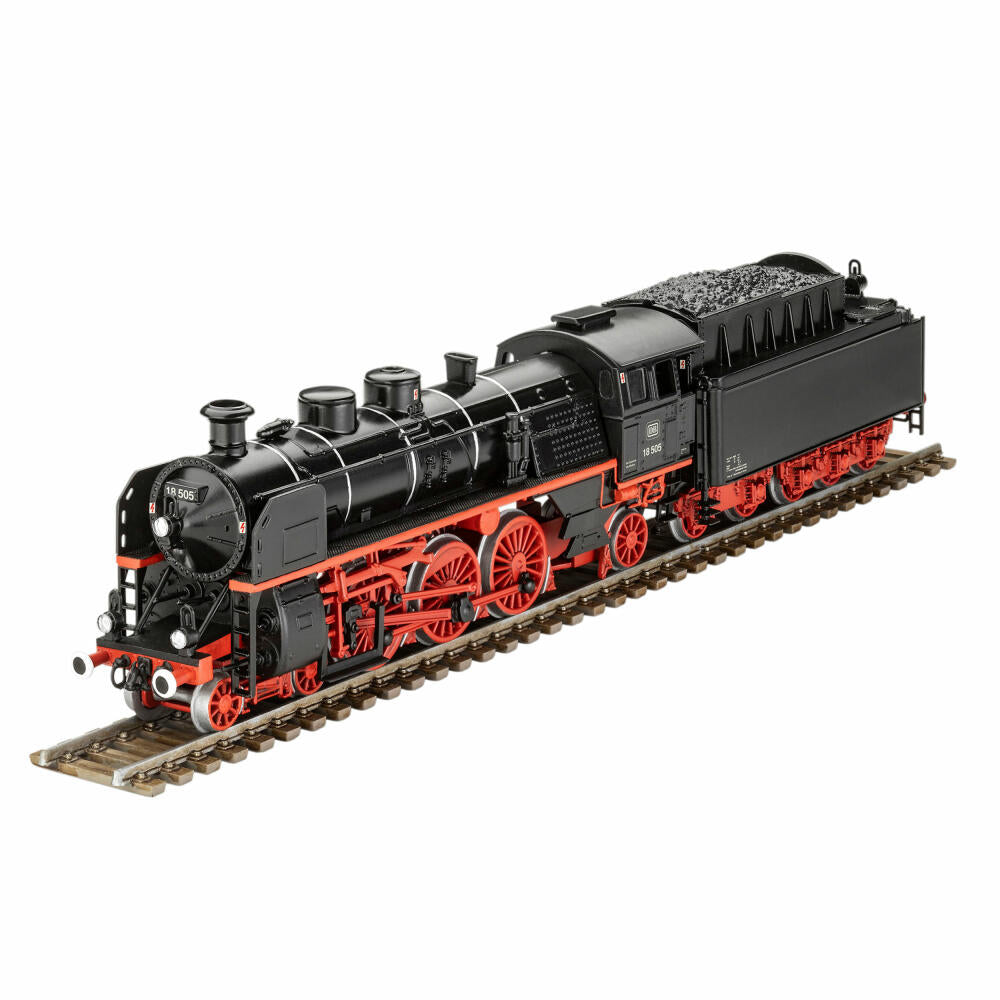Revell Zug-Modellbausatz Schnellzuglokomotive BR 18 505 mit Tender, Eisenbahn, 163 Teile, 1:87, 02167