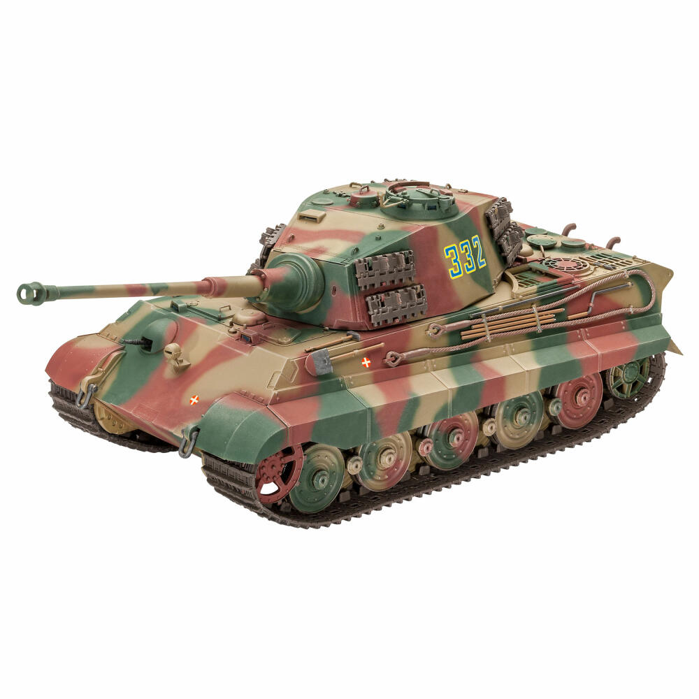 Revell Panzer-Modellbausatz Tiger II Ausf.B mit Henschel Turm, Panzerkampfwagen, 331 Teile, 1:35, 03249