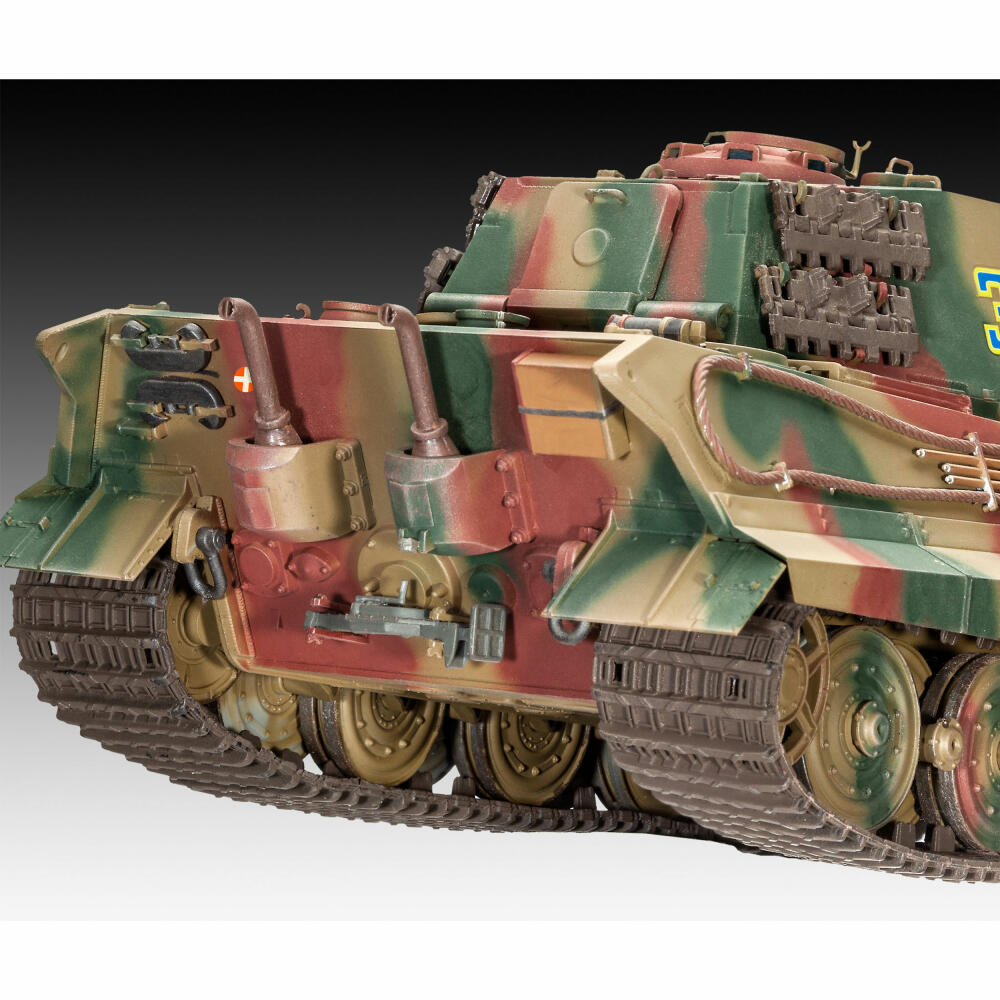 Revell Panzer-Modellbausatz Tiger II Ausf.B mit Henschel Turm, Panzerkampfwagen, 331 Teile, 1:35, 03249