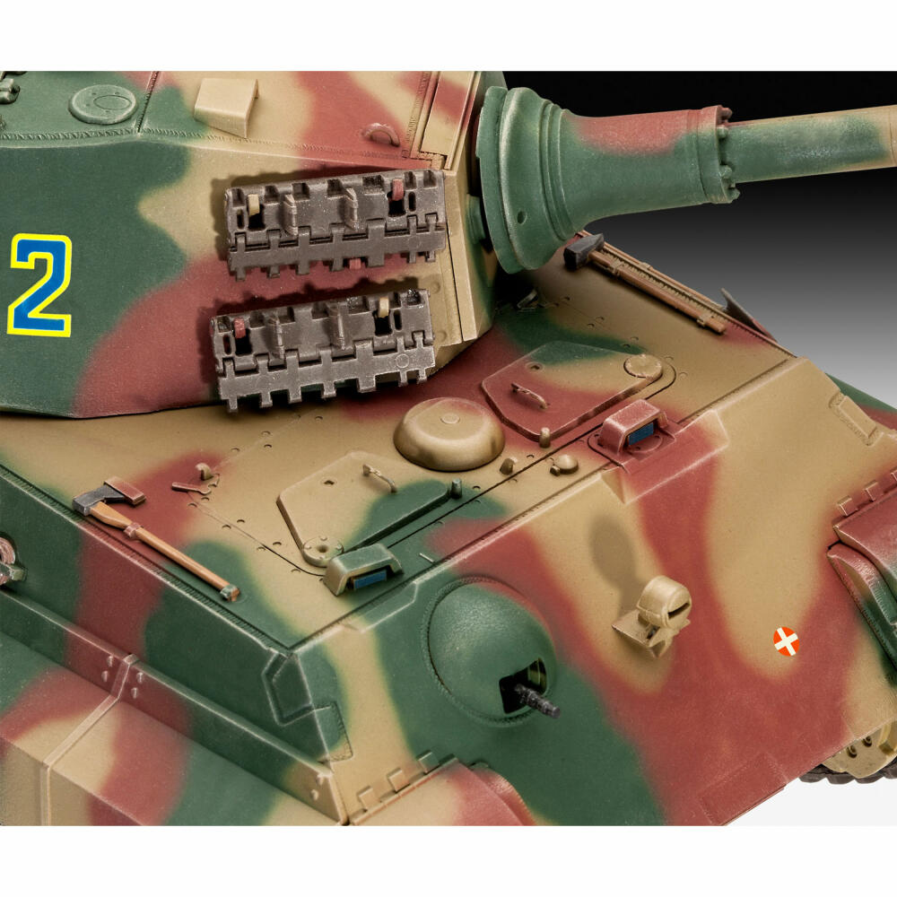Revell Panzer-Modellbausatz Tiger II Ausf.B mit Henschel Turm, Panzerkampfwagen, 331 Teile, 1:35, 03249