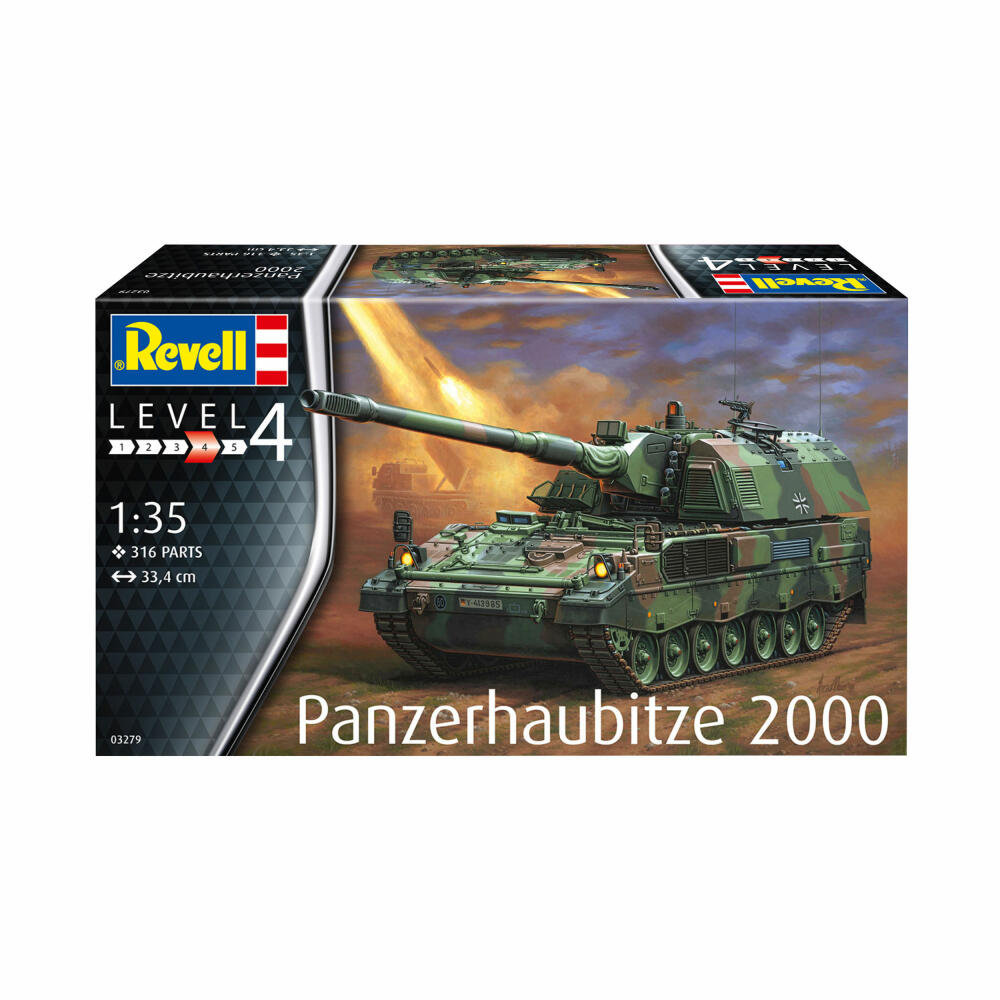 Revell Panzer-Modellbausatz Panzerhaubitze 2000, Artillerie, 214 Teile, 1:35, 03279