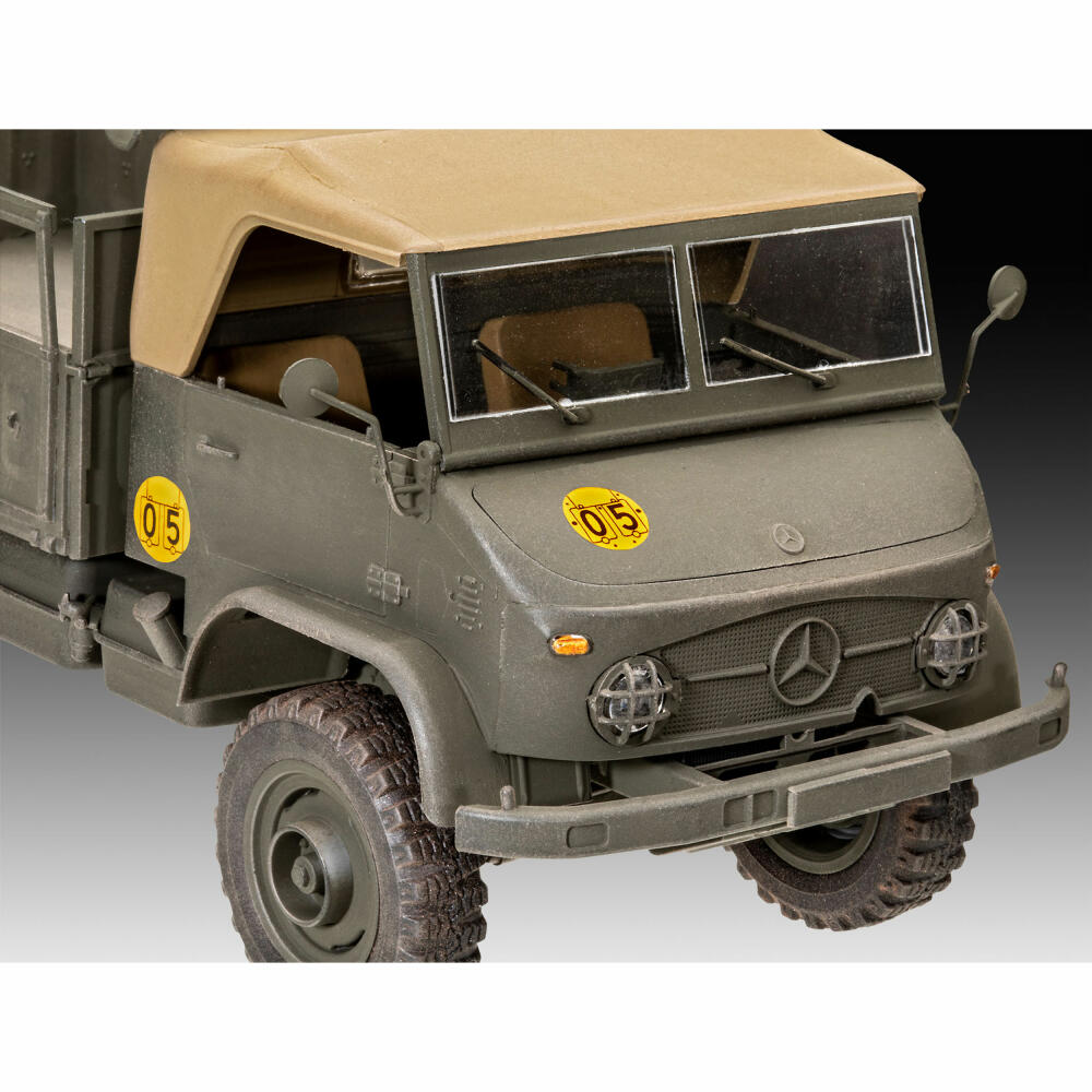 Revell Fahrzeug-Modellbausatz Unimog 404 S, Transporter, 244 Teile, 1:35, 03348