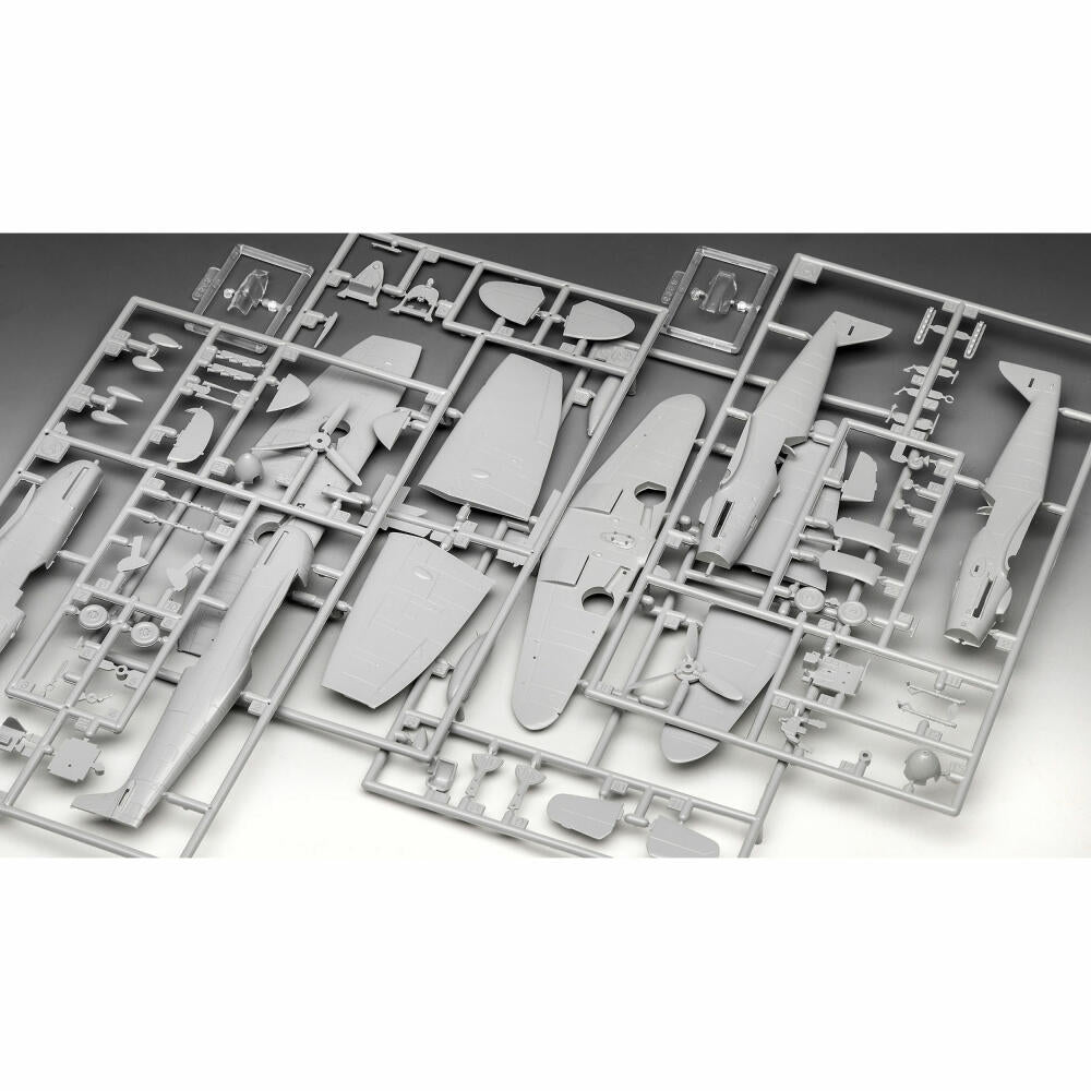 Revell Flugzeug-Modellbausatz Combat Set Bf109 & Spitfire Mk.V, 76 Teile, 1:72, 03710