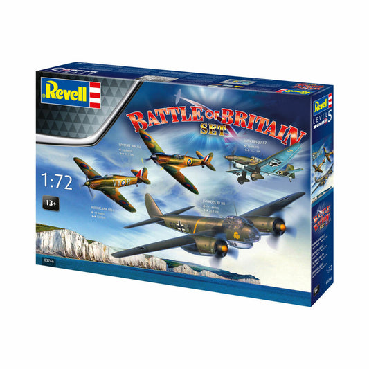 Revell Flugzeug-Modellbausatz Battle of Britain 85th Anniversary Set 4-tlg., 232 Teile, 1:72, 03766