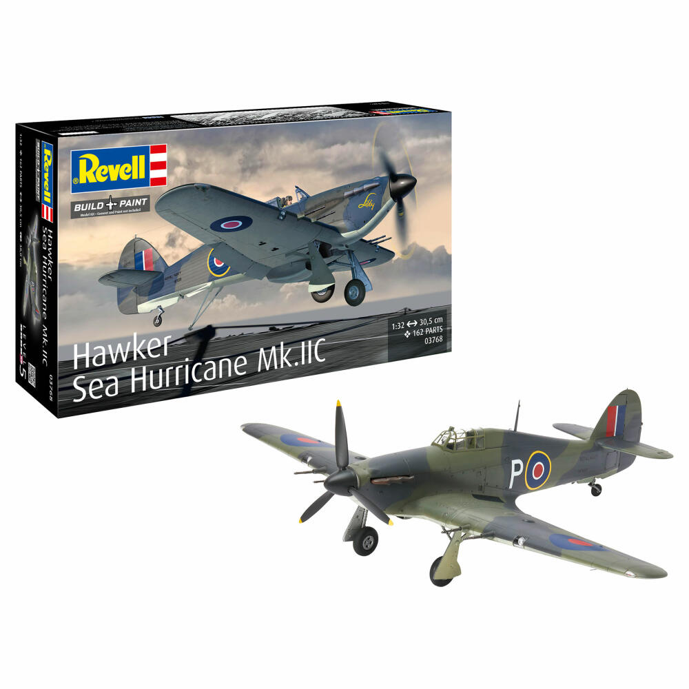 Revell Flugzeug-Modellbausatz Hawker Sea Hurricane Mk.IIC, 162 Teile, 1:32, 03768
