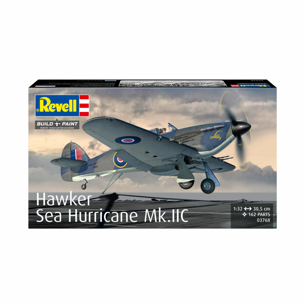 Revell Flugzeug-Modellbausatz Hawker Sea Hurricane Mk.IIC, 162 Teile, 1:32, 03768
