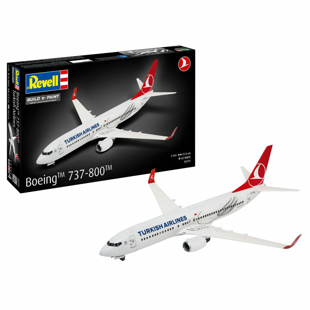 Revell Flugzeug-Modellbausatz Boeing 737-800 Turkish Airlines, 63 Teile, 1:144, 03772