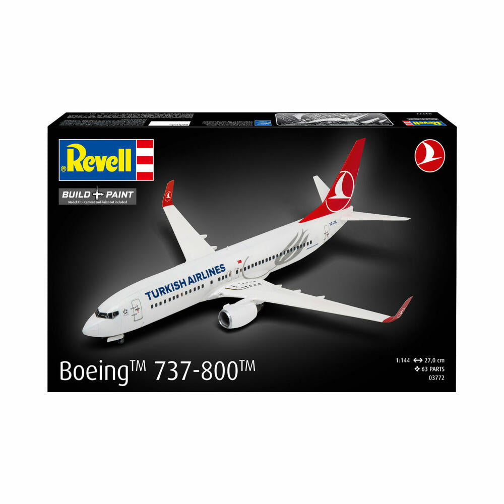 Revell Flugzeug-Modellbausatz Boeing 737-800 Turkish Airlines, 63 Teile, 1:144, 03772