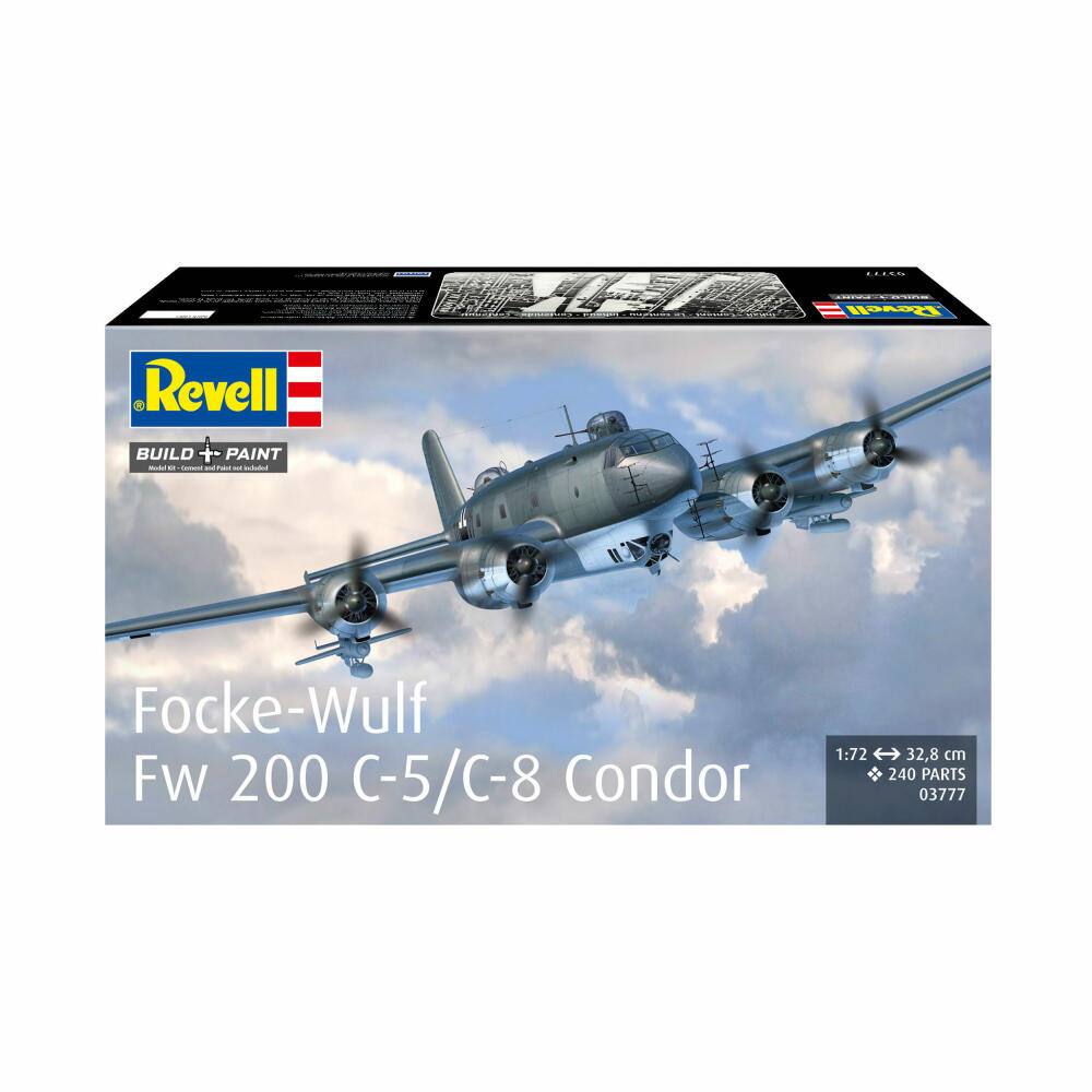 Revell Flugzeug-Modellbausatz Focke-Wulf Fw 200 C-5/C-8 Condor, 240 Teile, 1:72, 03777