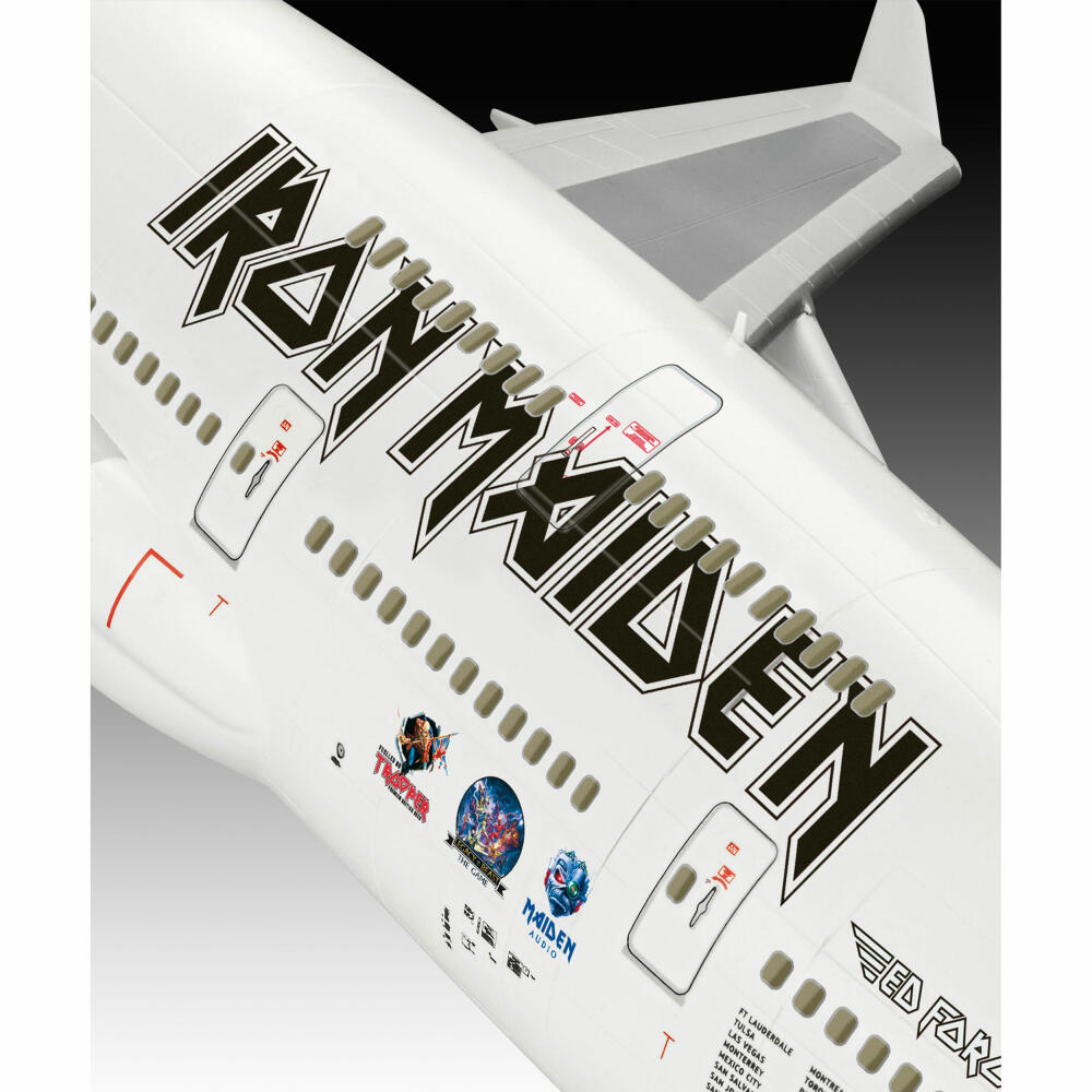 Revell Flugzeug-Modellbausatz Boeing 747-400 Iron Maiden Ed Force One, 85 Teile, 1:144, 03780