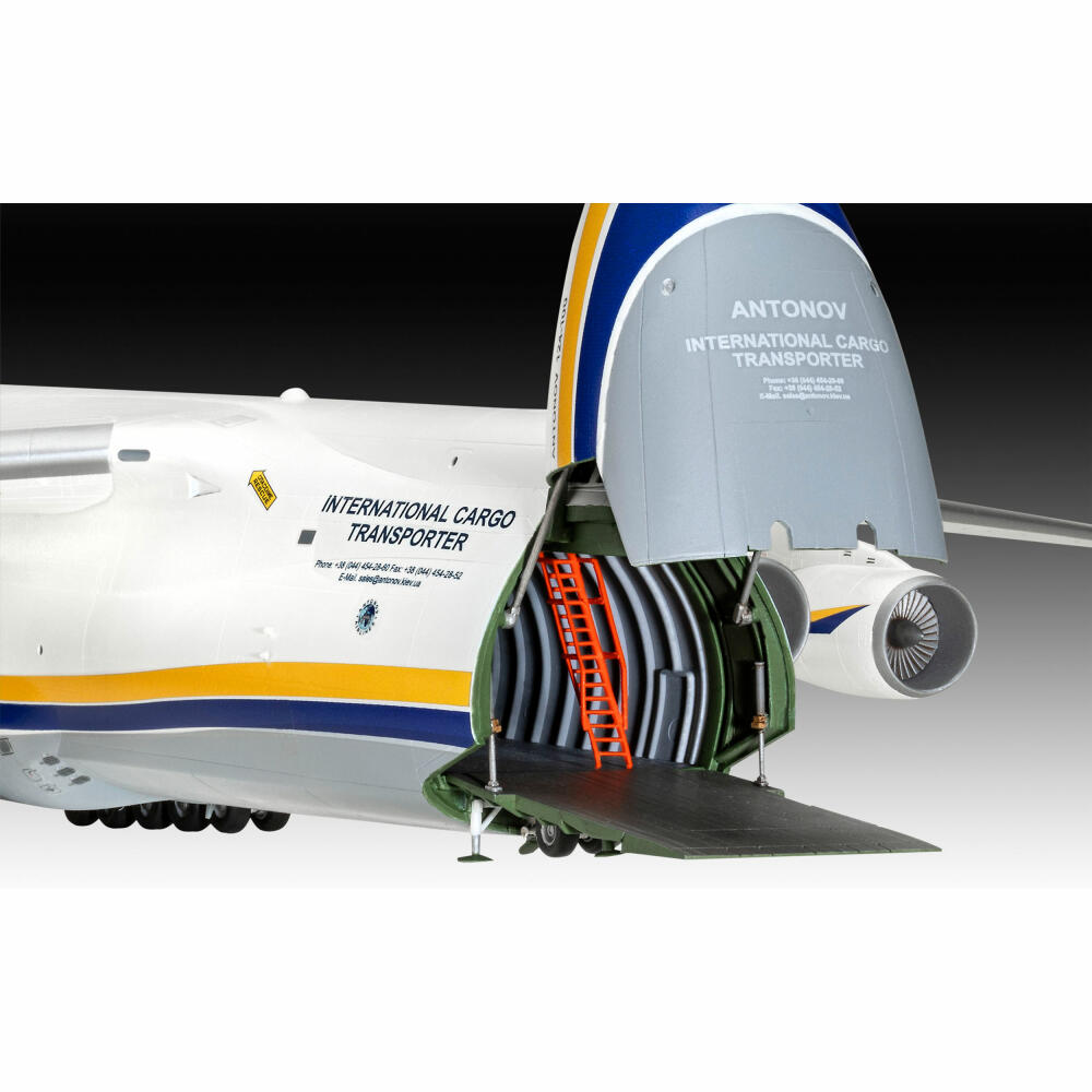 Revell Flugzeug-Modellbausatz Antonov AN-124 Ruslan, 178 Teile, 1:144, 03807