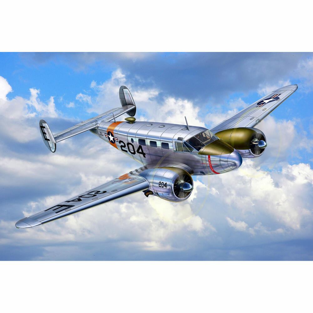 Revell Flugzeug-Modellbausatz Beechcraft Model 18, 131 Teile, 1:48, 03811