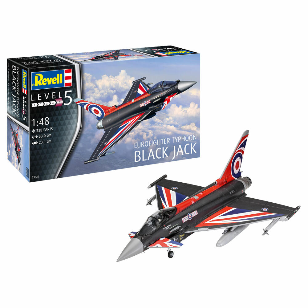 Revell Flugzeug-Modellbausatz Eurofighter Typhoon Black Jack, 228 Teile, 1:48, 03820