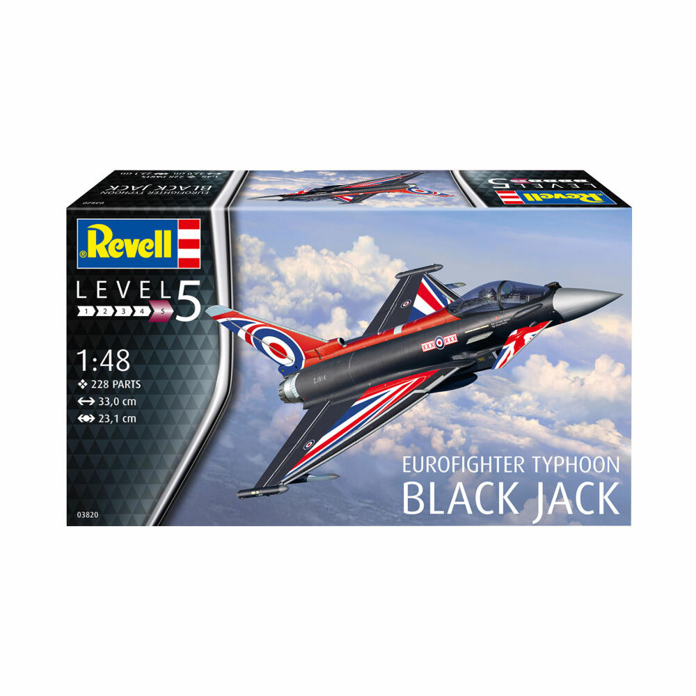 Revell Flugzeug-Modellbausatz Eurofighter Typhoon Black Jack, 228 Teile, 1:48, 03820