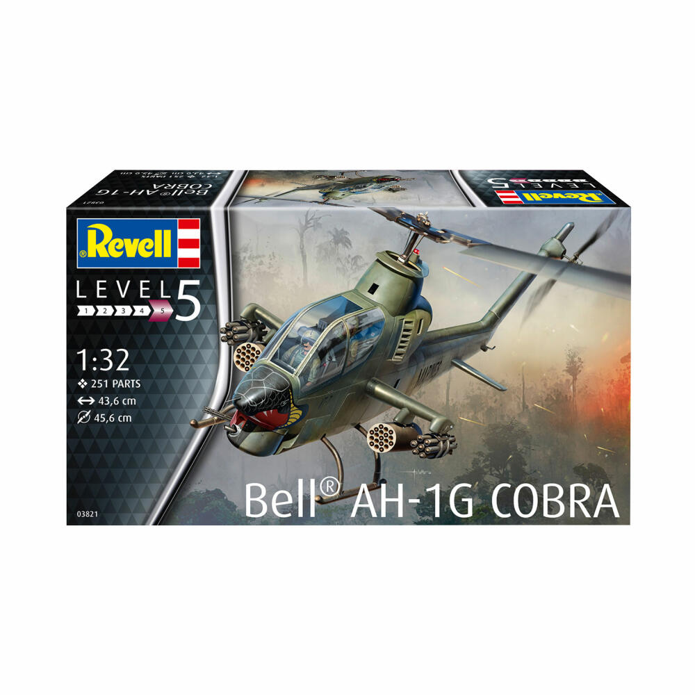 Revell Hubschrauber-Modellbausatz Bell AH-1G Cobra, 251 Teile, 1:32, 03821