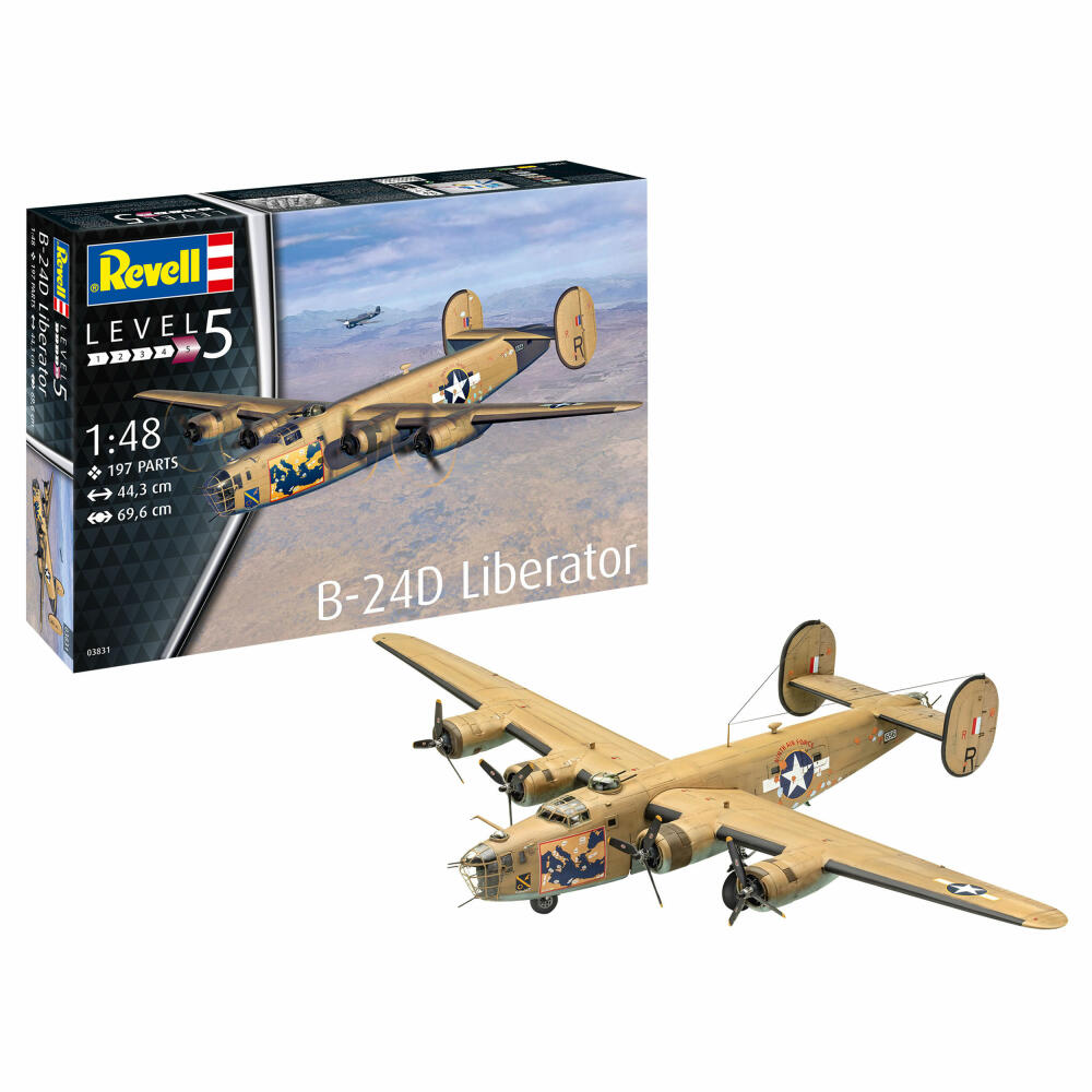 Revell Flugzeug-Modellbausatz B-24D Liberator, 197 Teile, 1:48, 03831