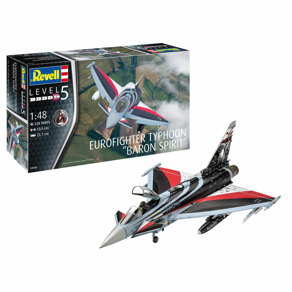 Revell Flugzeug-Modellbausatz Eurofighter Typhoon Baron Spirit, 228 Teile, 1:48, 03848