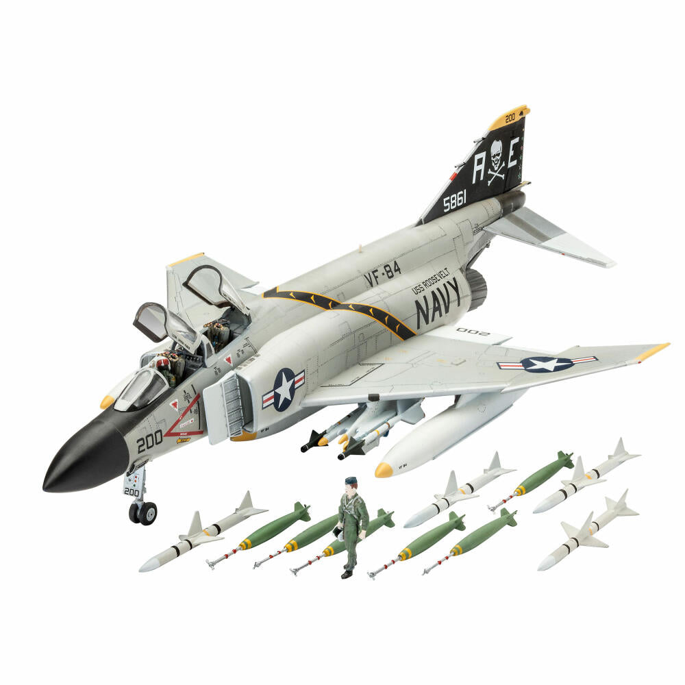 Revell Flugzeug-Modellbausatz F-4J Phantom II, 85 Teile, 1:72, 03941