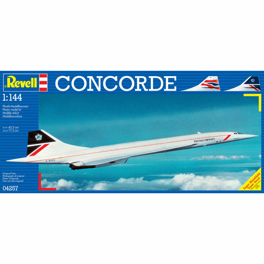 Revell Flugzeug-Modellbausatz Concorde, 67 Teile, 1:144, 04257