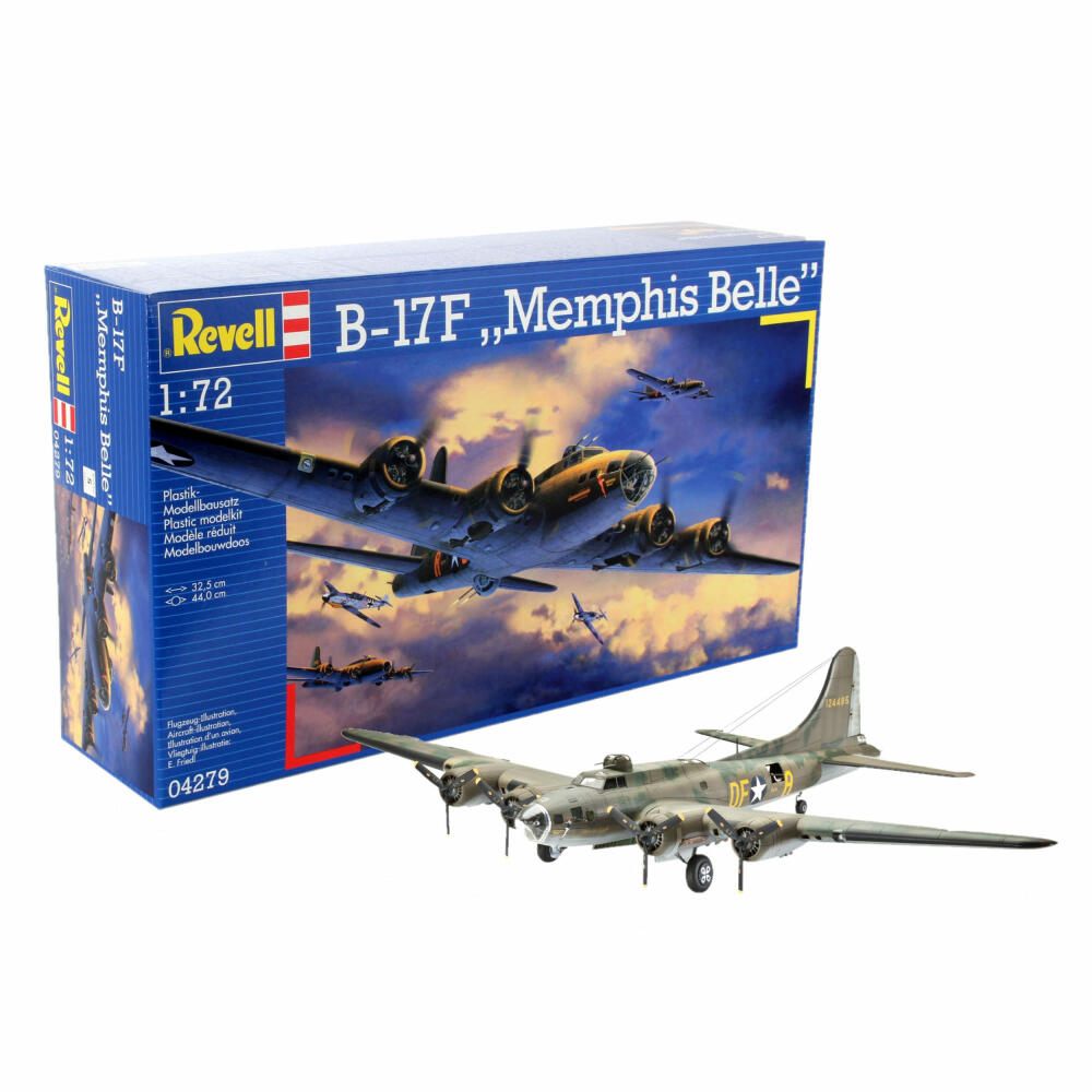 Revell Flugzeug-Modellbausatz B-17F Memphis Belle, Bomber, 235 Teile, 1:72, 04279