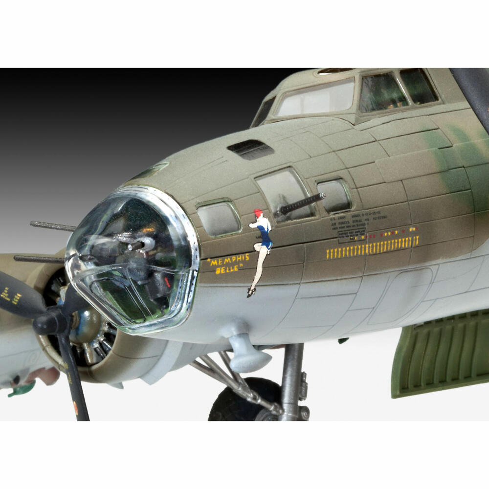 Revell Flugzeug-Modellbausatz B-17F Memphis Belle, Bomber, 235 Teile, 1:72, 04279