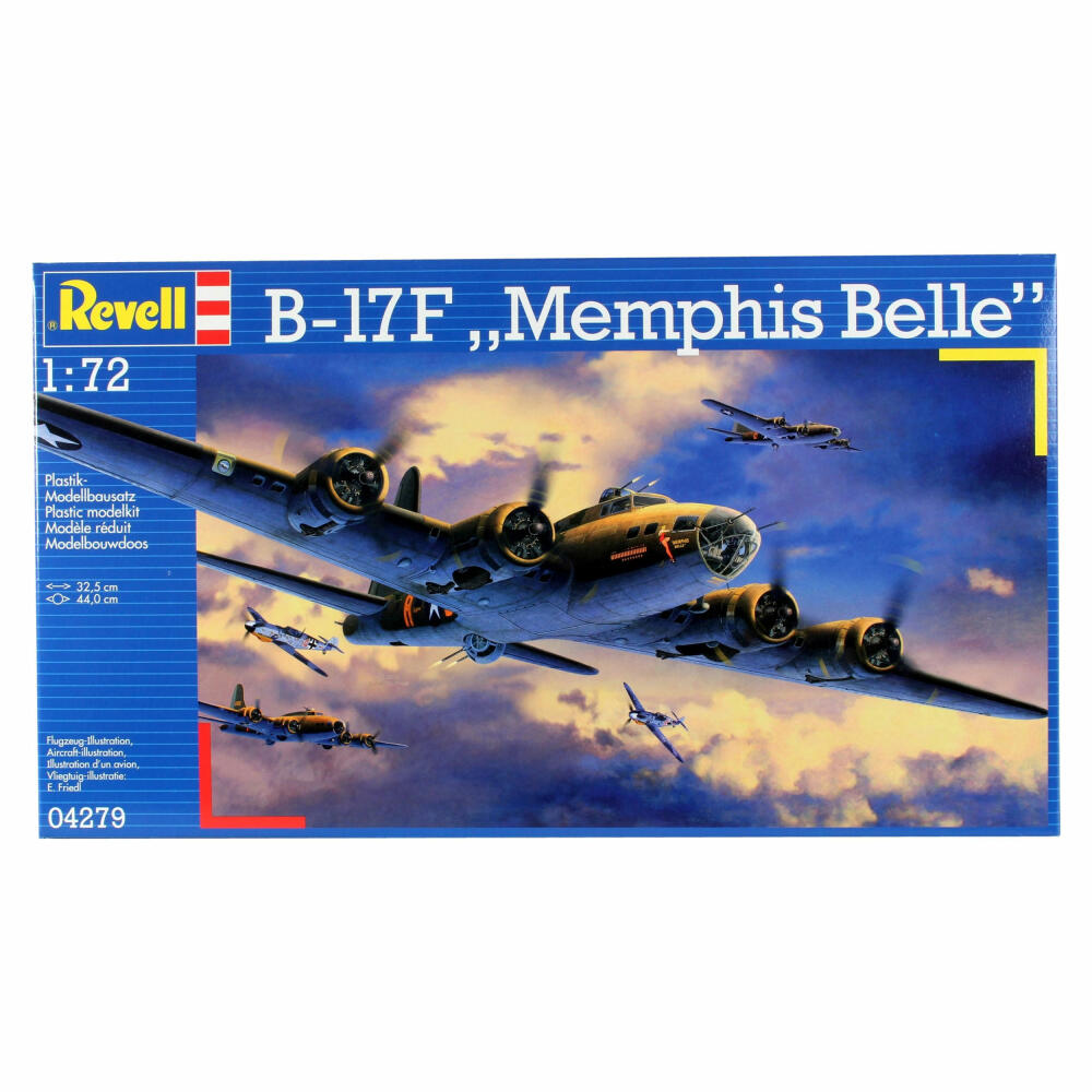 Revell Flugzeug-Modellbausatz B-17F Memphis Belle, Bomber, 235 Teile, 1:72, 04279