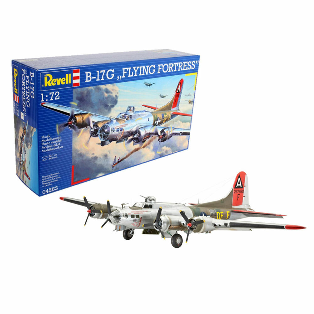 Revell Flugzeug-Modellbausatz B-17G Flying Fortress, Bomber, 237 Teile, 1:72, 04283