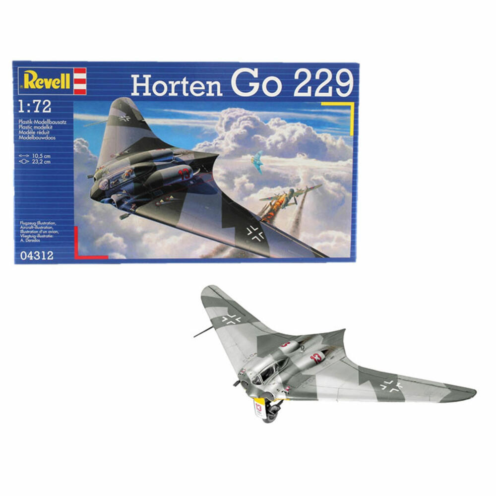 Revell Flugzeug-Modellbausatz Horten Go-229, 70 Teile, 1:72, 04312