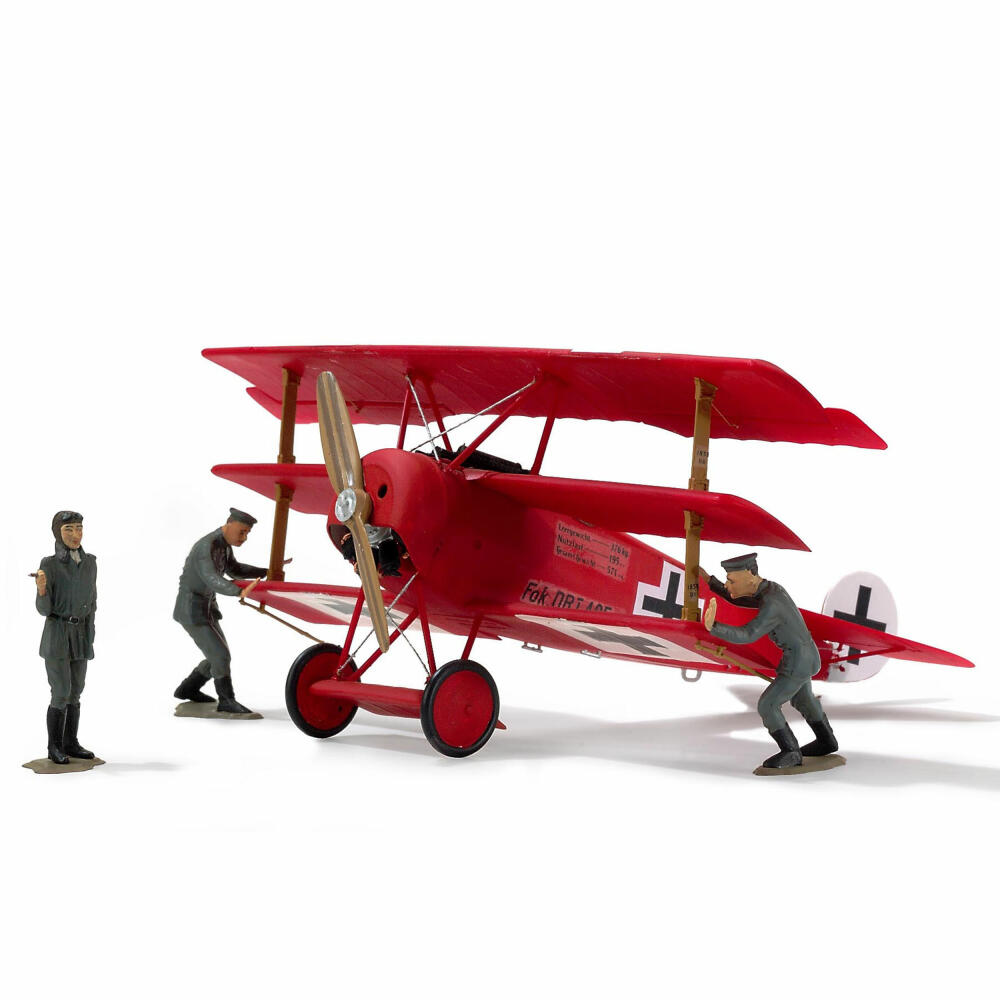 Revell Flugzeug-Modellbausatz Fokker Dr.1 Manfred von Richthofen, Dreidecker, Roter Baron, 66 Teile, 1:28, 04744