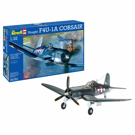 Revell Flugzeug-Modellbausatz Vought F4U-1A Corsair, 68 Teile, 1:32, 04781