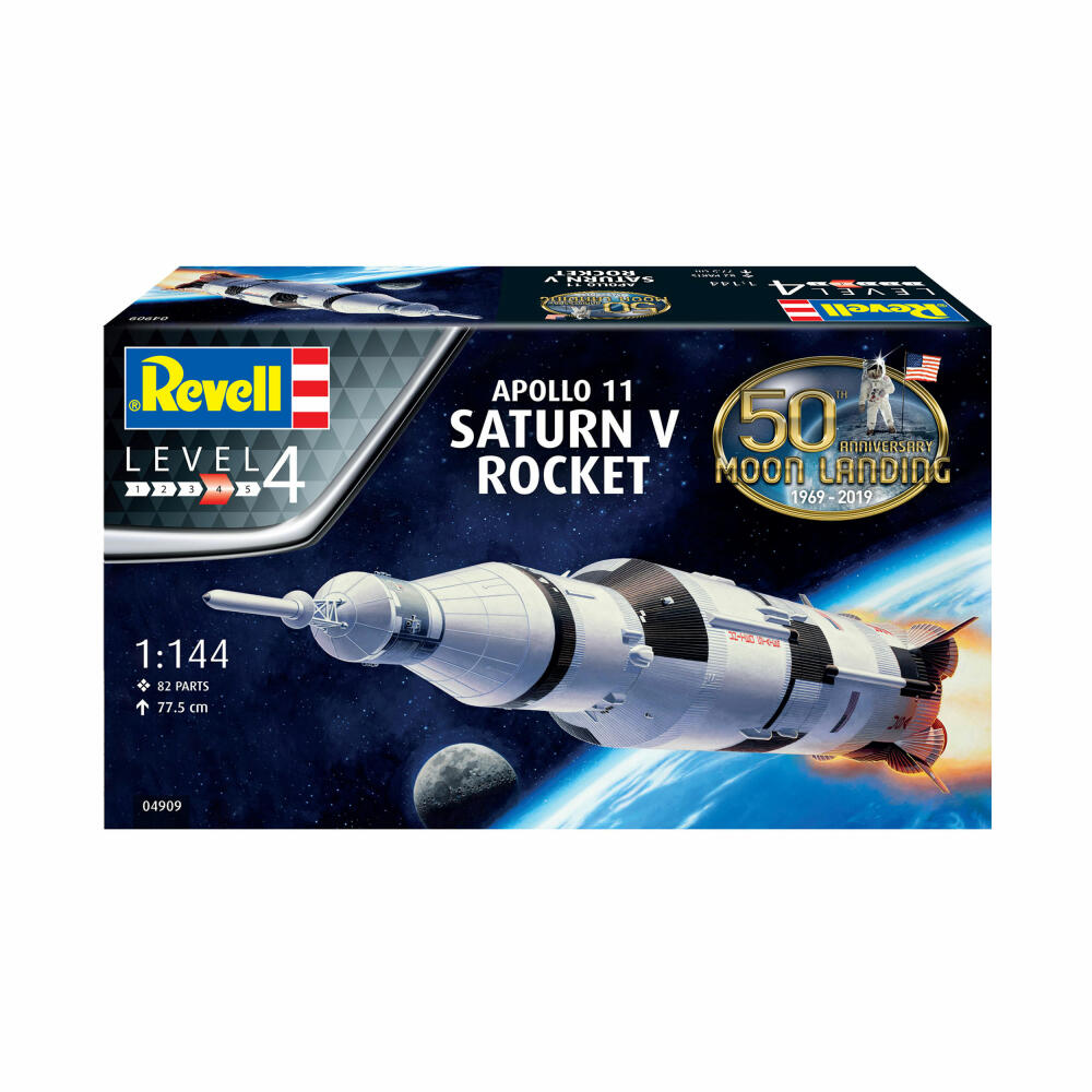 Revell Raumfahrt-Modellbausatz Apollo Saturn V, 82 Teile, 1:144, 04909